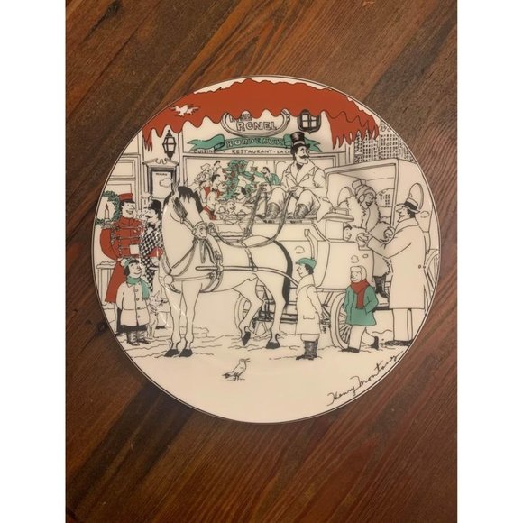 Vintage Noritake Epoch Le Restaurant 8” plate, Christmas pattern - Picture 1 of 4